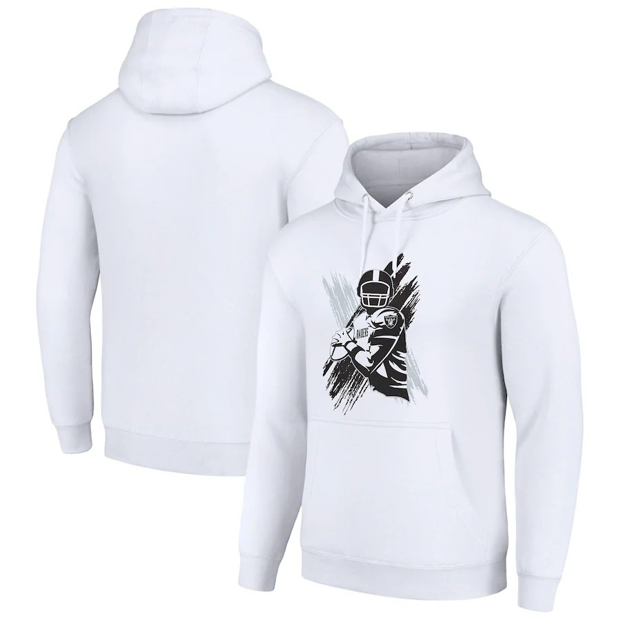 Men las vegas raiders white 2024 NFL hoodie